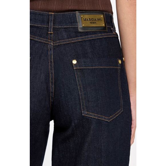 New Marciano By Guess Kylie Relaxed Denim Wide Leg Pants Dark Jeans 25 x 34 - Picture 4 of 15